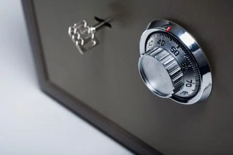 Safe with key lock and combination lock Stock Photos