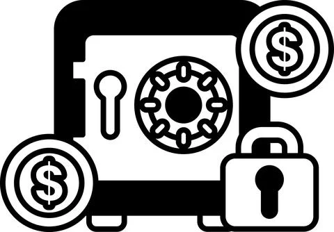A safe with a keyhole and a lock Stock Illustration