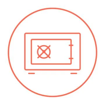 Safe line icon 스톡 일러스트