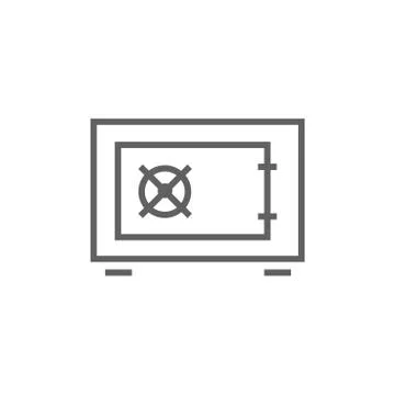 Safe line icon 스톡 일러스트