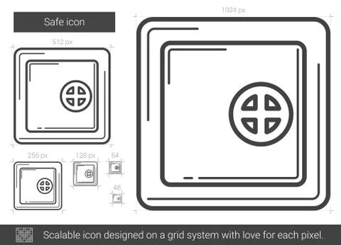 Safe line icon. 스톡 일러스트