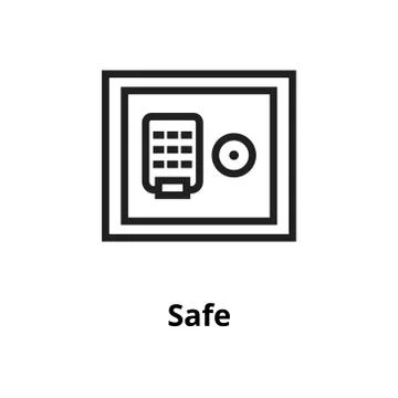 Safe Line Icon Illustrazione stock