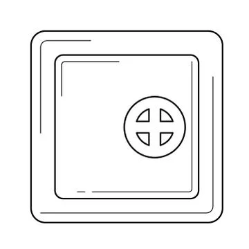Safe line icon. Stockillustratie