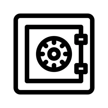 Safe line icon. Vector graphics イラスト素材