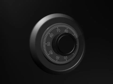 Safe lock. Close-up. 3D Illustration イラスト素材