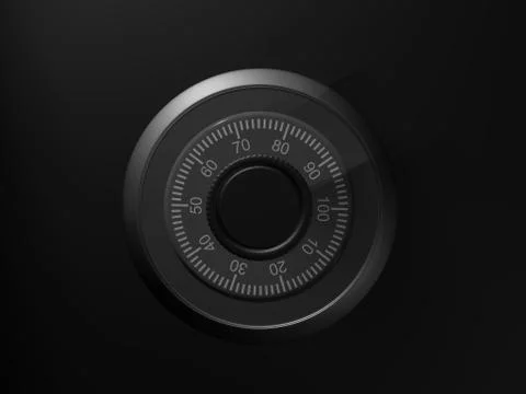 Safe lock. Close-up. 3D Illustration イラスト素材