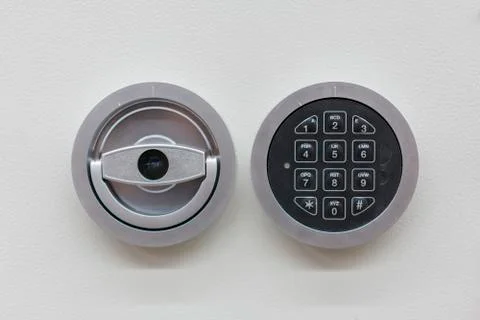 Safe lock code Password Pad number Protection Safety box bank. safe code lock 스톡 사진