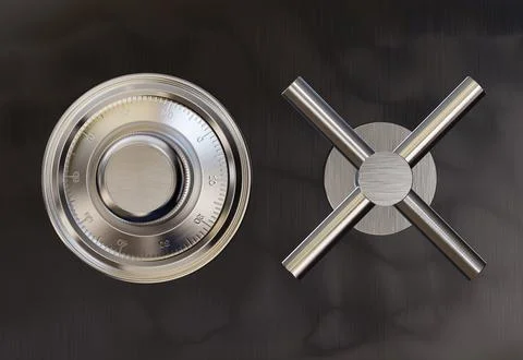 Safe lock code on safety box. The concept of security and protection finance. Stock-Illustration