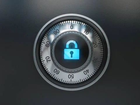 Safe lock with padlock sign. Security concept background Safe lock with pa... 스톡 사진