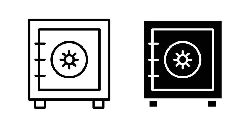 Safe locker icon vector design illustrations Stock Illustration