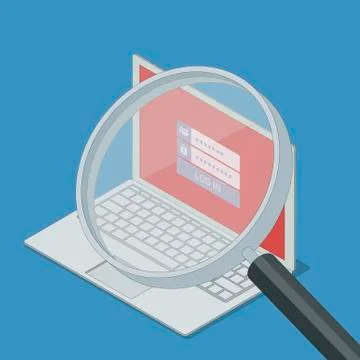 Safe login and data protection Stock Illustration