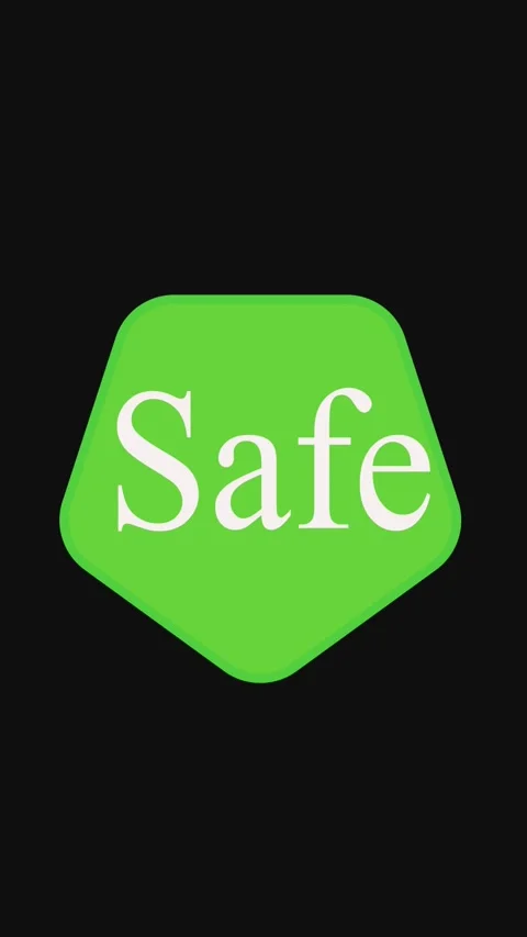 Safe logo animation vertical video. Green hexagon clean modern corporate id.. Stock Footage 321628219