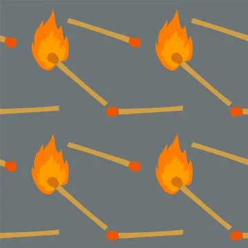 Safe match background. Illustration of a match on a textile background texture Stock Illustration