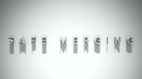 Safe merging 3D title animation white text on a white background Video stock 299702373