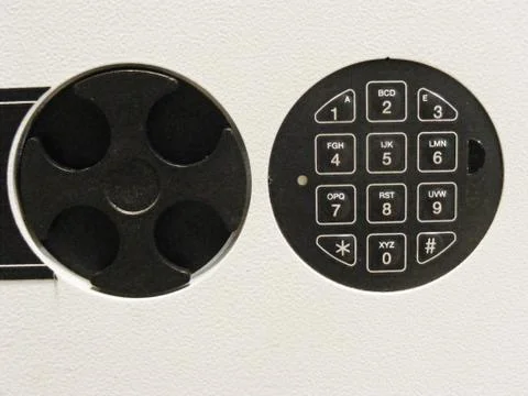 Safe with modern electronic lock Stock Photos
