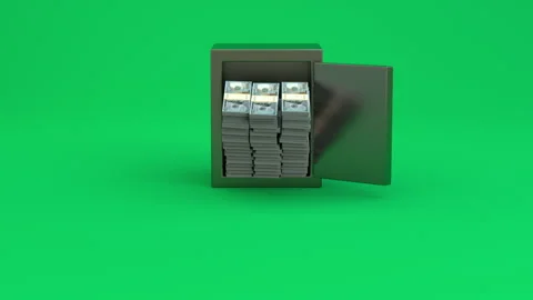Safe with money – 3d render. Stock Footage 327372655