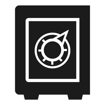 Safe money box icon, simple style Stock Illustration