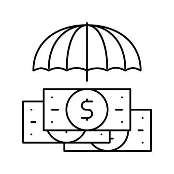 Safe of money line icon vector illustration イラスト素材