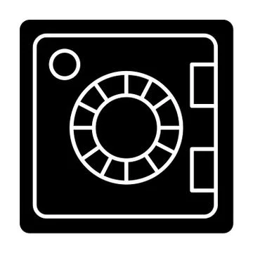 Safe for money solid icon. Strongbox vector illustration isolated on white. Bank Stock-Illustration