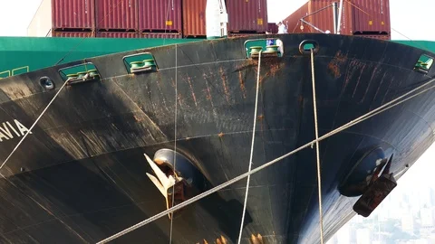 Safe Mooring of Vessel Stock Footage 95434893