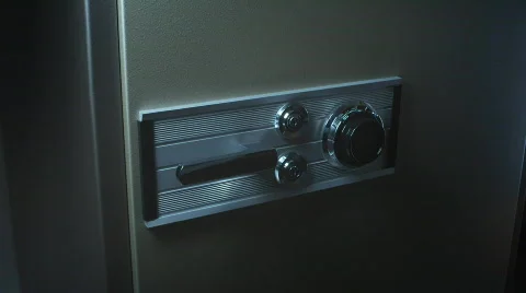 Safe opening and closing side view 스톡 동영상 499037