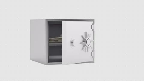 Safe Opening Money Video stock 281627942