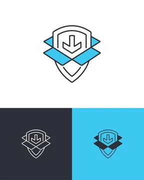 Safe Package and Parcel Delivery Service Icon Illustrazione stock