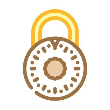 Safe padlock color icon vector illustration Stock Illustration