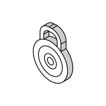 Safe padlock isometric icon vector illustration イラスト素材