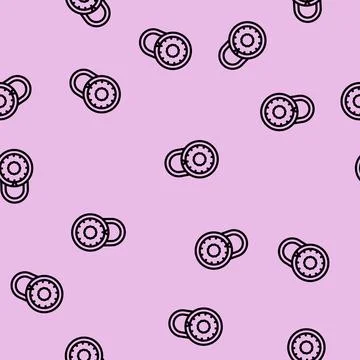 Safe padlock line vector seamless pattern Illustrazione stock