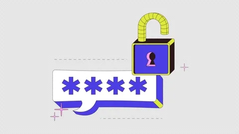 Safe password security onboarding ui animation Stock Footage 329610098