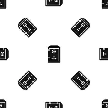 Safe pattern seamless black 库存插图