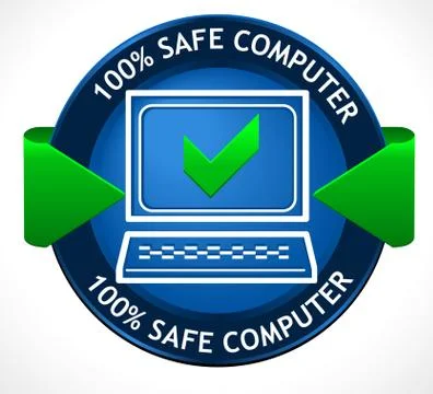 Safe PC Badge Stock Illustration