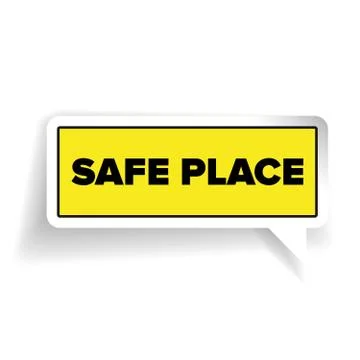 Safe place sign label vector Illustrazione stock