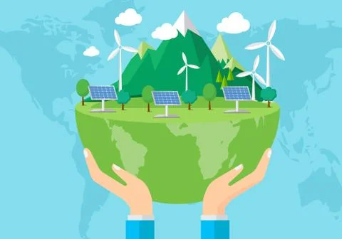 Safe the Planet Stock Illustration