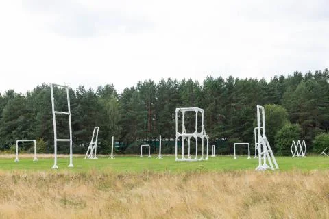 A safe platform for training drone piloting. Stock Photos