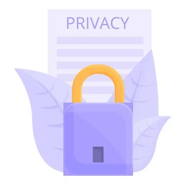 Safe privacy icon cartoon vector. Data secure Stock Illustration