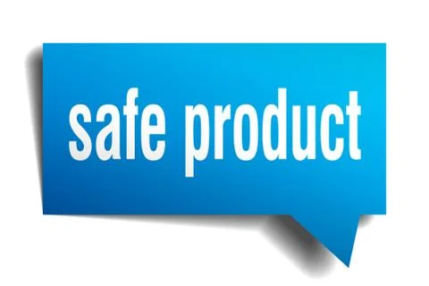 Safe product blue 3d speech bubble 스톡 일러스트