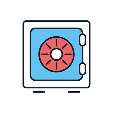 Safe related vector icon Stock Illustration