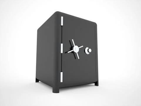 Safe render isolated on white background Stock Illustration