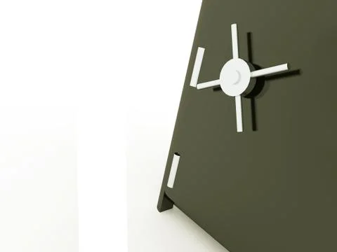 Safe rendered on white background 库存插图