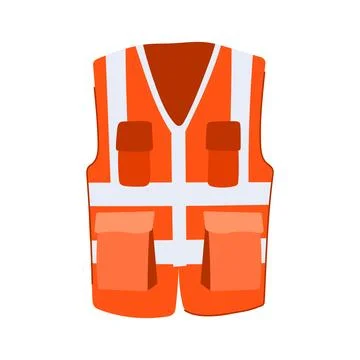 Safe safety vest cartoon vector illustration Stock Illustration