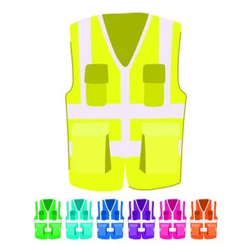 Safe safety vest vector cartoon graphic Stock Illustration
