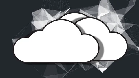 Safe secure cloud computing fintech information technology IOT internet network Video stock 80408591