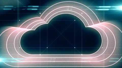 Safe secure cloud computing information technology mobile internet network tech Stock Footage 102682742