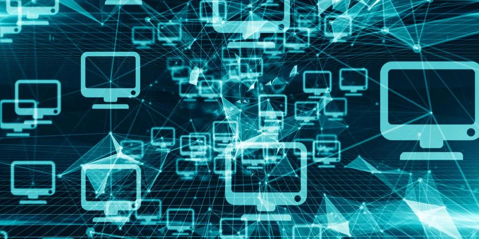 Safe secure cloud computing information technology mobile internet network techn Stockillustratie