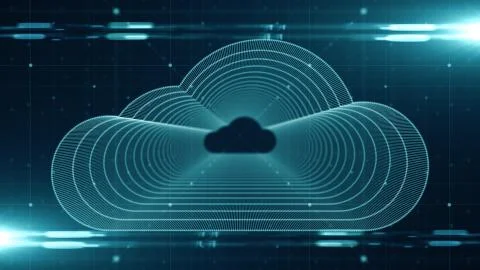 Safe secure cloud computing information technology mobile internet network Illustrazione stock