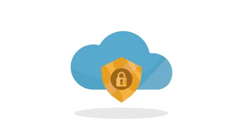 Safe secure padlock in cloud animation Stock Footage 246520092