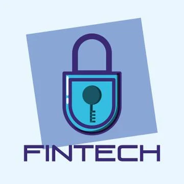 Safe secure padlock fintech 스톡 일러스트