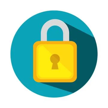 Safe secure padlock icon Stock Illustration
